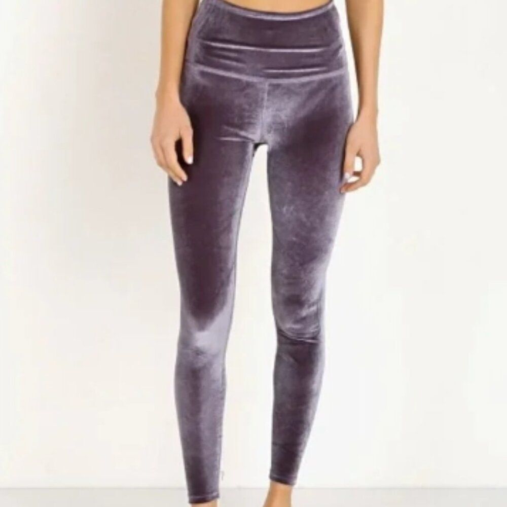 Like New! !BEYOND YOGA Motion High-Waisted Velvet Leggings Amethyst Purple in S